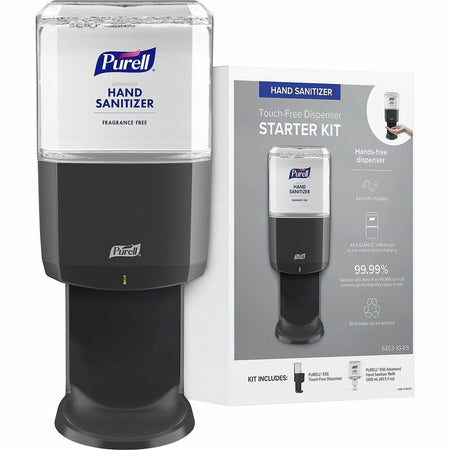 PURELL® ES6 Touchless Hand Sanitizer Dispenser Kit - 1.27 quart Capacity - Touch-free, Hygienic, Durable, Long Lasting, Wall Mountable - Graphite - 1 / Carton