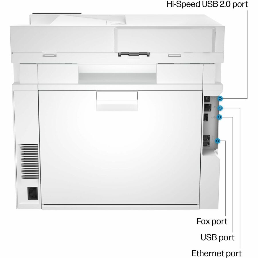 HP 4301fdn Laser Multifunction Printer - Color - White - Alternate-Image1