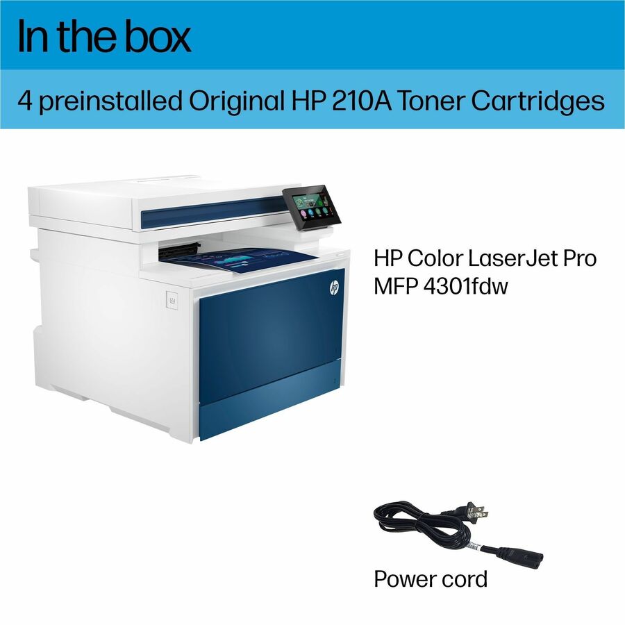 HP LaserJet Pro 4301fdw Wireless Laser Multifunction Printer - Color - Alternate-Image3