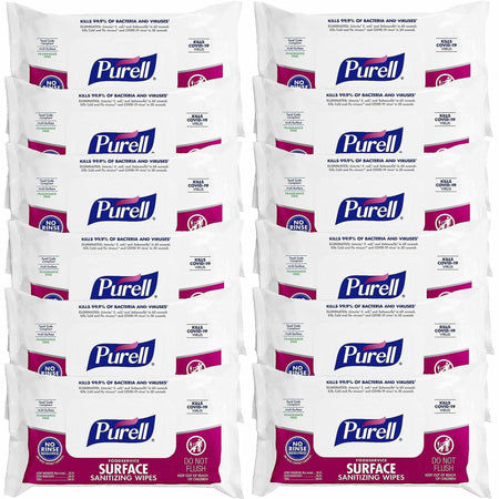 PURELL® Foodservice Surface Sanitizing Wipes - White - 72.0 Per Packet - 12 / Carton