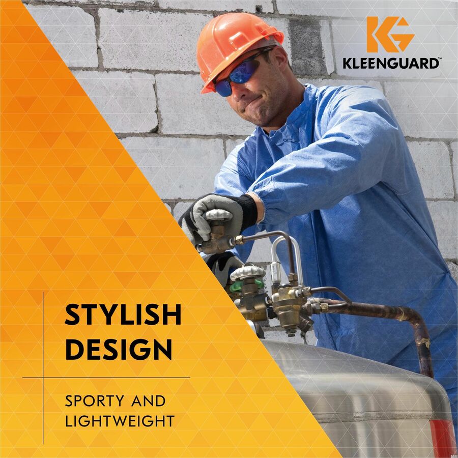 Kleenguard V30 Nemesis Safety Eyewear - Recommended for: Workplace, Home - UVA, UVB, UVC Protection - Polycarbonate - Durable, Lightweight, Wraparound Frame, Anti-fog, Flexible, Soft, Neck Cord - 12/Box - 12 / Carton