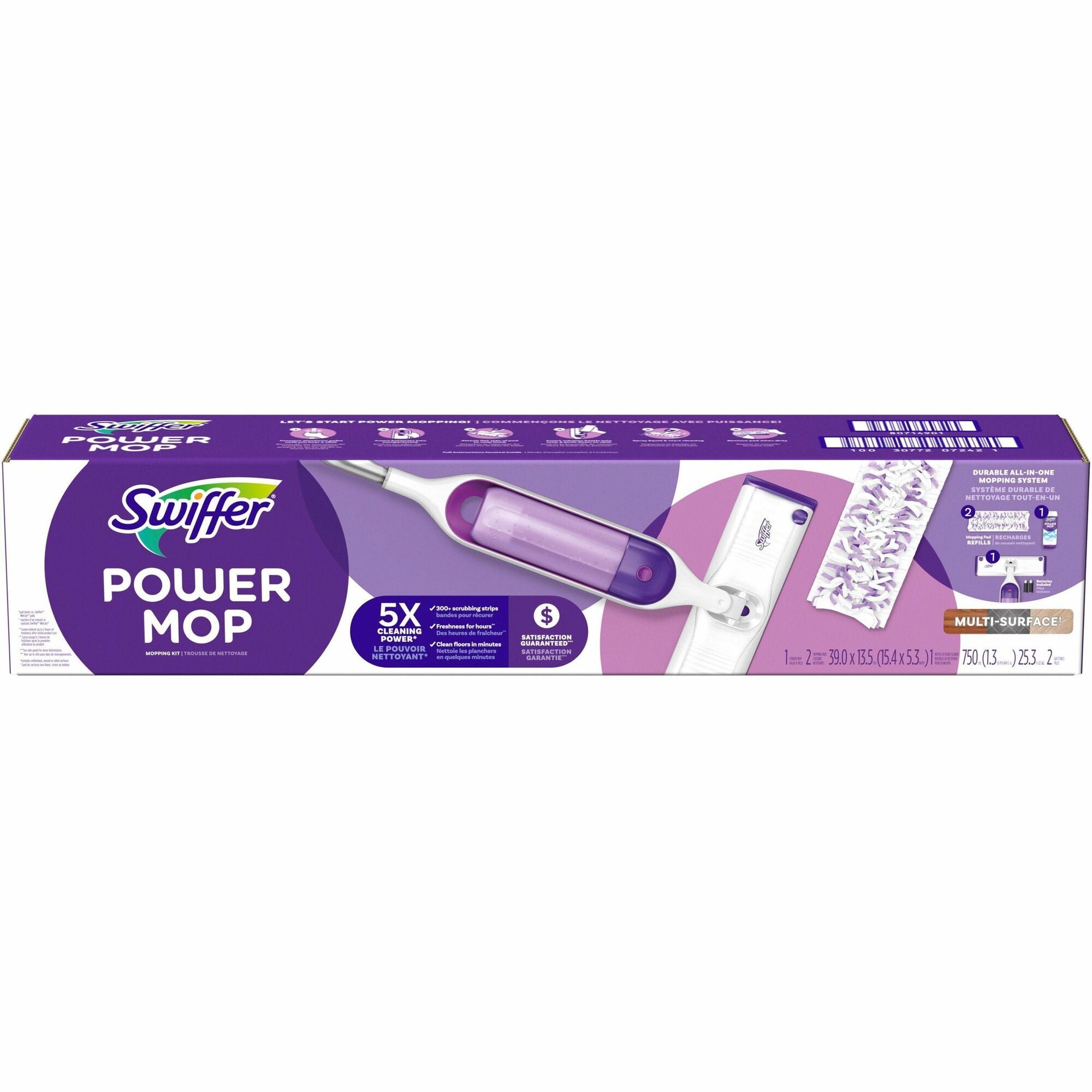 Swiffer PowerMop Multisurface Kit - Flexible - Purple - 1 Kit