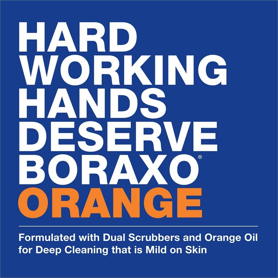 Boraxo Orange Heavy Duty Hand Cleaner - 2.11 quart - Grease Remover, Grime Remover, Ink Remover, Tar Remover, Paint Remover, Dirt Remover - Hand - Moisturizing - White - Heavy Duty, Phosphate-free - 1 Each