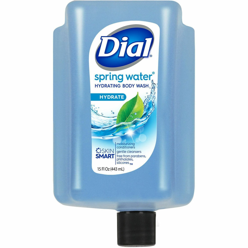 Dial Versa Body Wash Dispenser Refill - Spring Water Scent - 15 fl oz - Bottle Dispenser - Body - Moisturizing - Blue - Residue-free - 1 Each
