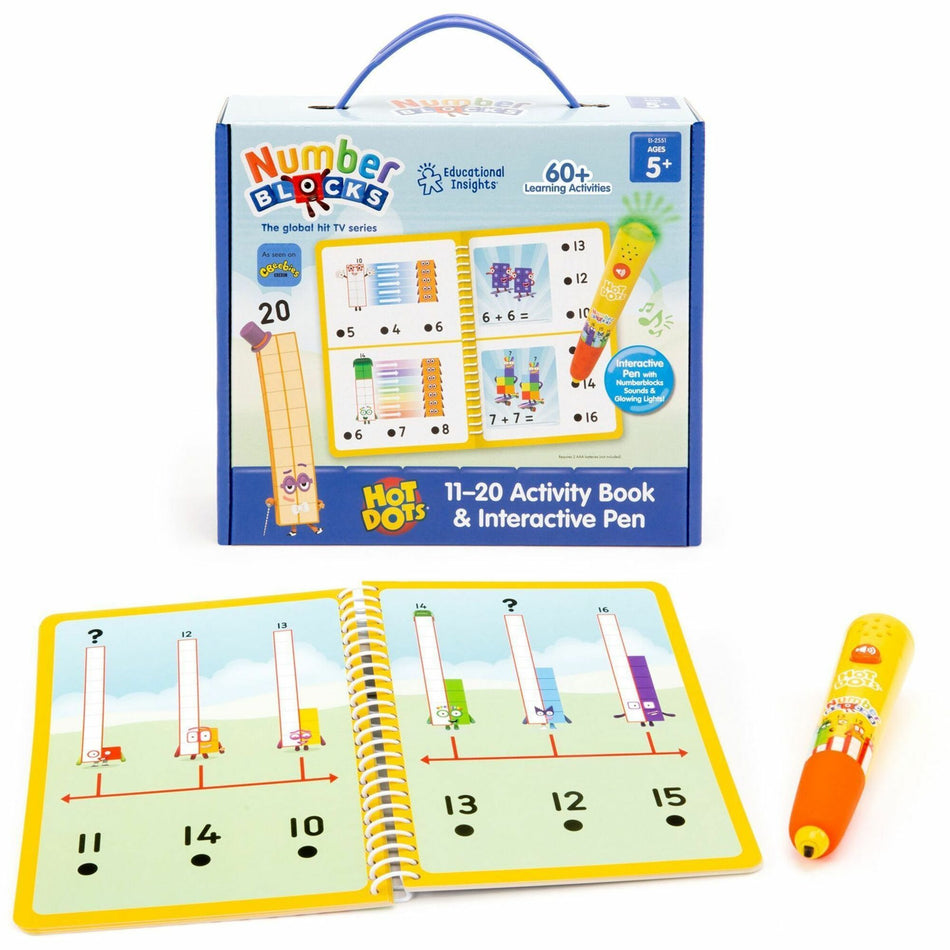 Hot Dots Numberblocks Activity Book Interactive Printed Book - 60 Pages