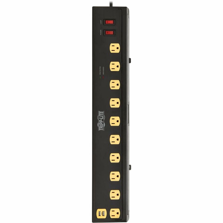 Tripp Lite series Protect It! TLP1006USB 10-Outlets Surge Suppressor/Protector - 10 x NEMA 5-15R - 1350 J - 120 V AC Input - USB - 6 ft