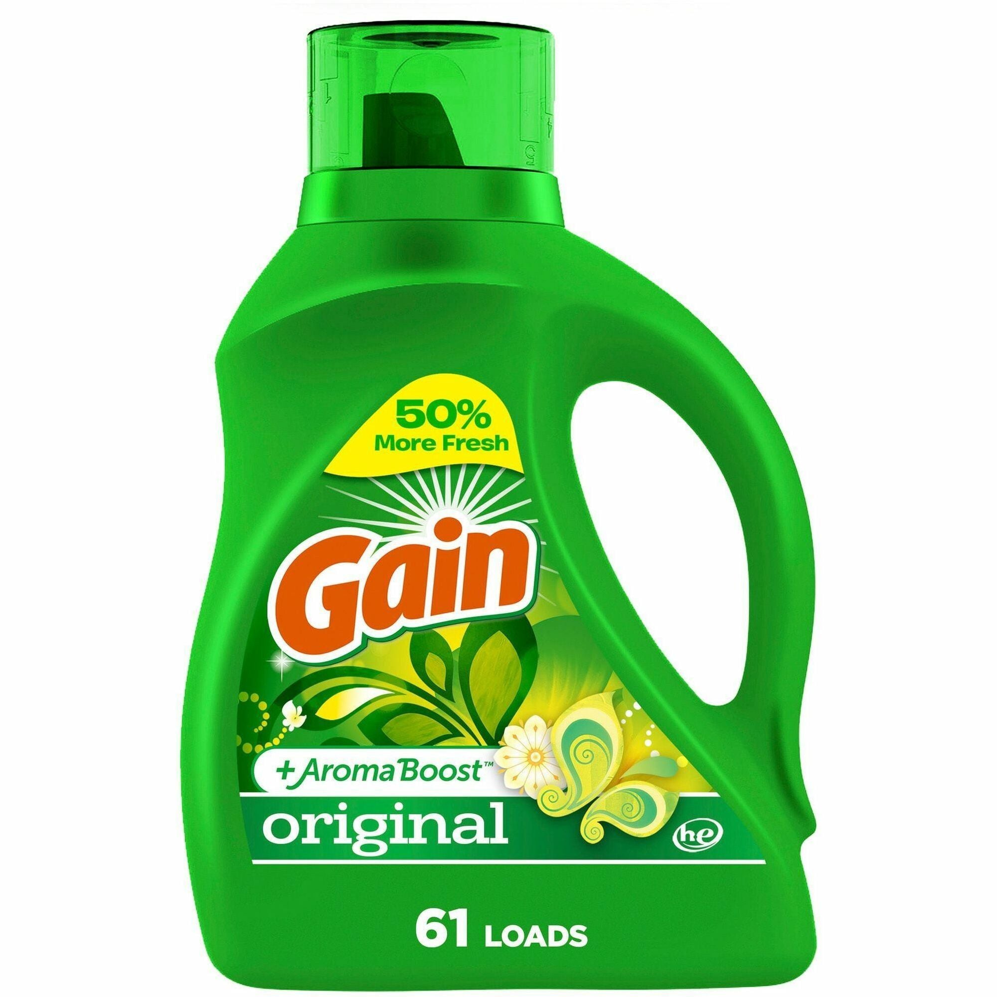 Gain Detergent with Aroma Boost - Concentrate - 88 fl oz (2.8 quart) - Aroma Scent - Green - 1 Bottle