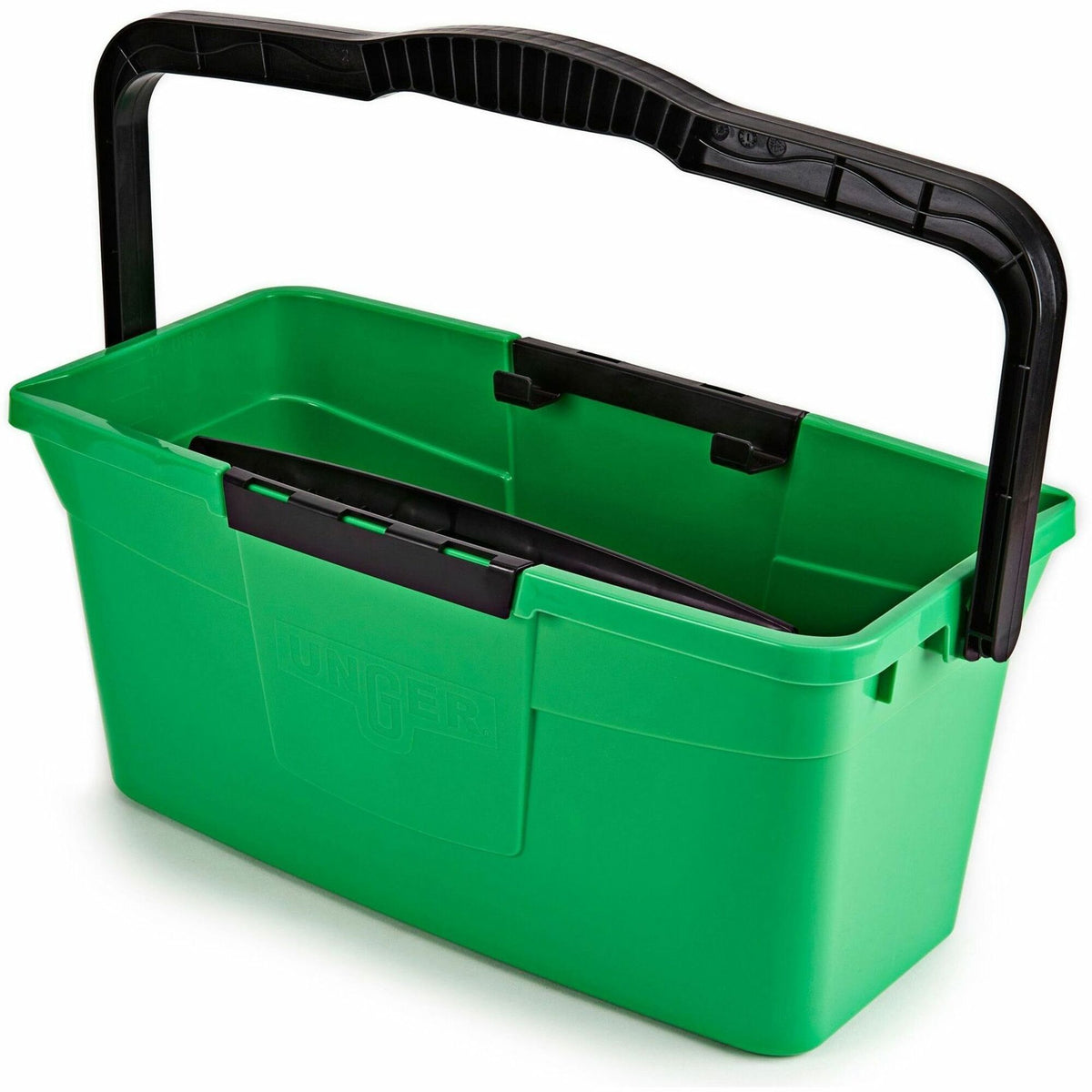 Unger 3 Gallon Pro Bucket - 3 gal - Compact, Ergonomic Grip, Handle, Durable, Comfortable Handle, Pour Spout - Green, Black - 1 Each