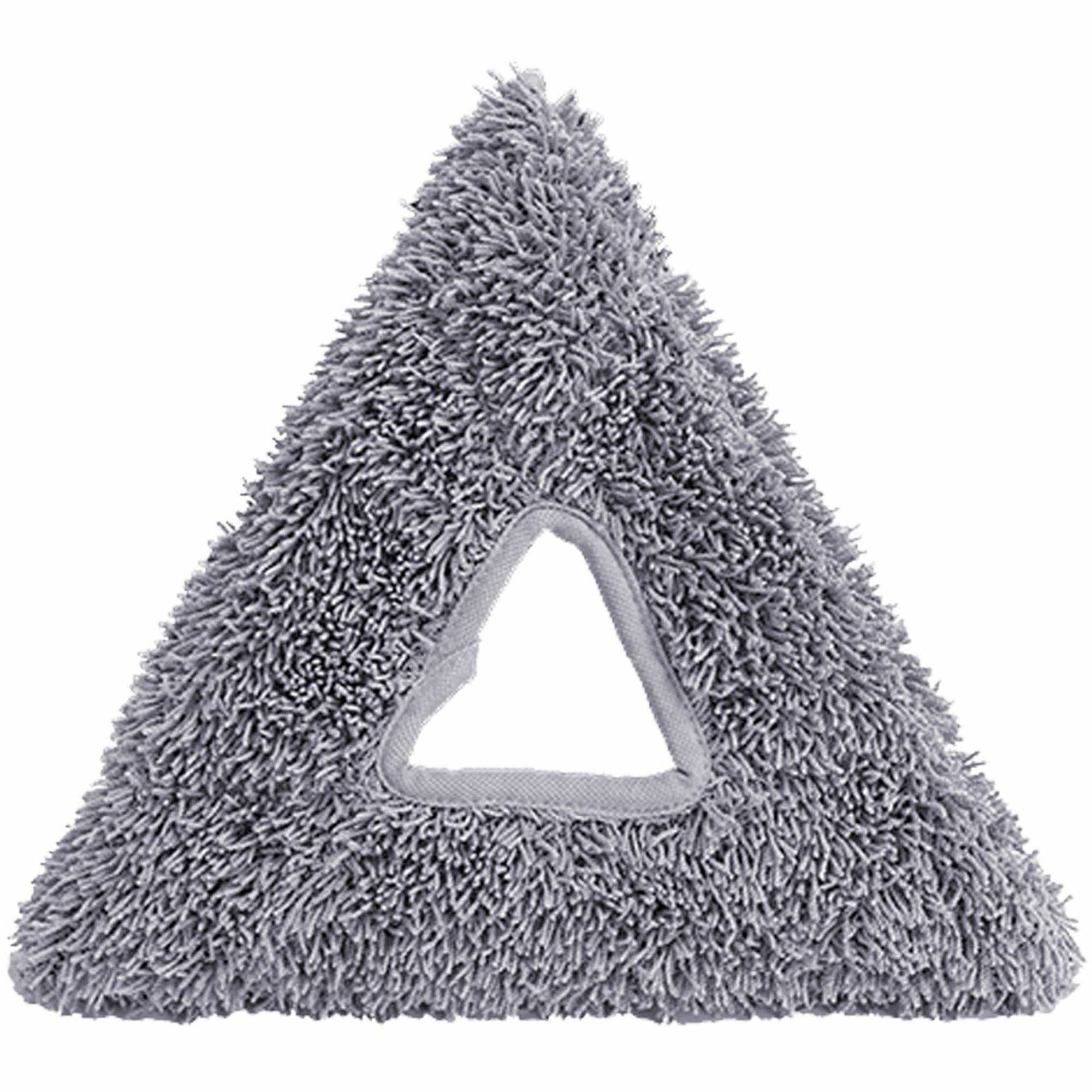 Unger Stingray Glass Washing Pads - Triangle - Cleaning - Dirt Remover, Grime Remover, Durable - MicroFiber - Green, Black - 1 Each