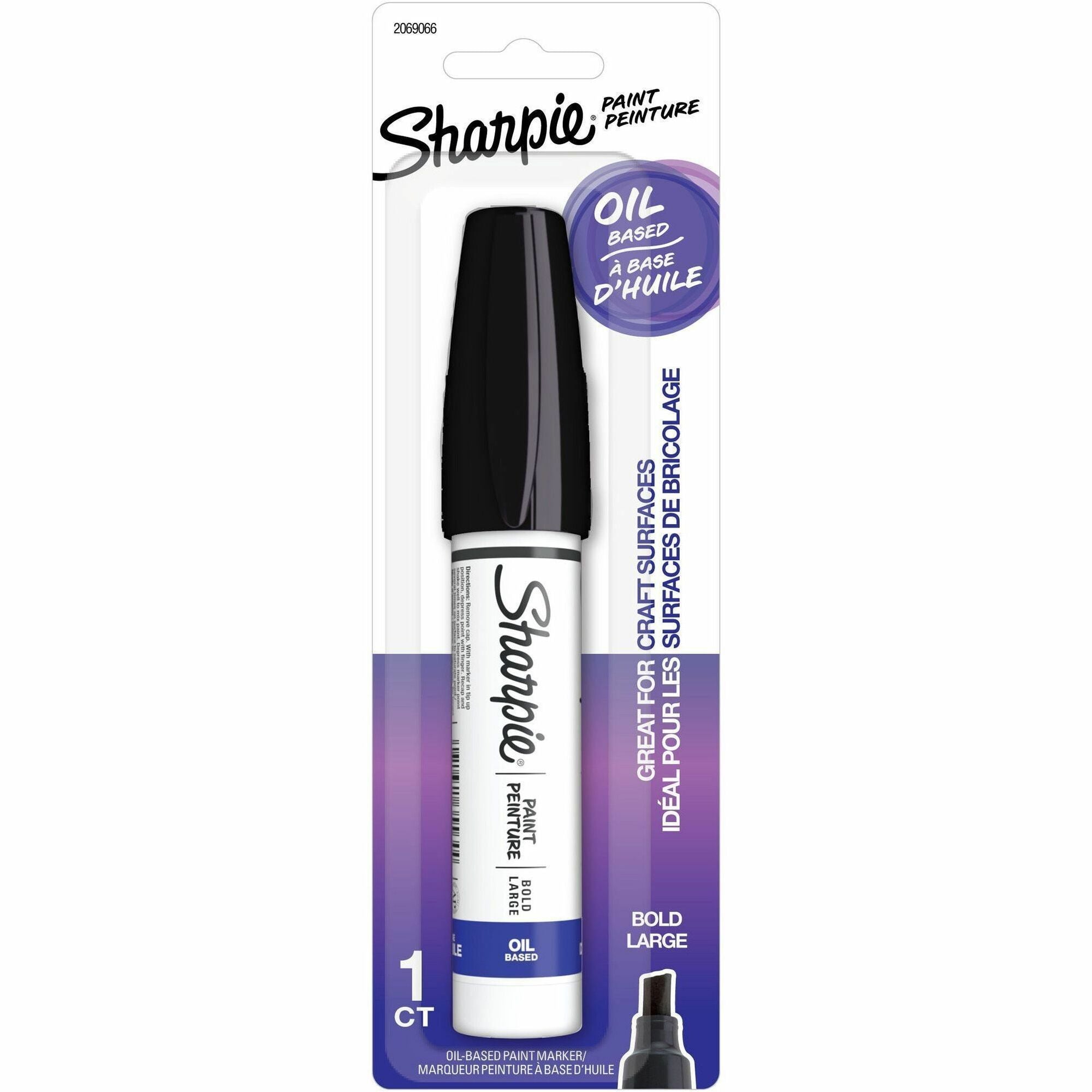 Sharpie Oil-Based Paint Markers - Bold Marker Point - Black Ink - Oil Based - 1 / Pack