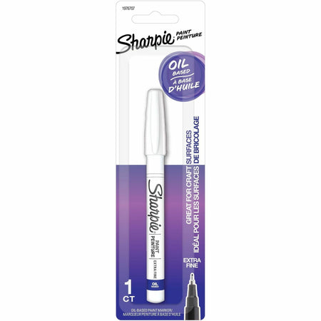 Sharpie Oil-Based Paint Markers - Extra Fine Marker Point - White Ink - Oil Based - 1 / Pack