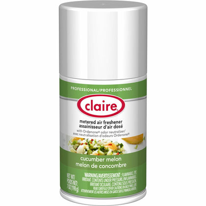 Claire Metered Air Freshener with Ordenone - Aerosol - 6000 ftÔøΩ - 7 fl oz (0.2 quart) - Cucumber Melon - 30 Day - Odor Neutralizer - 1 Each