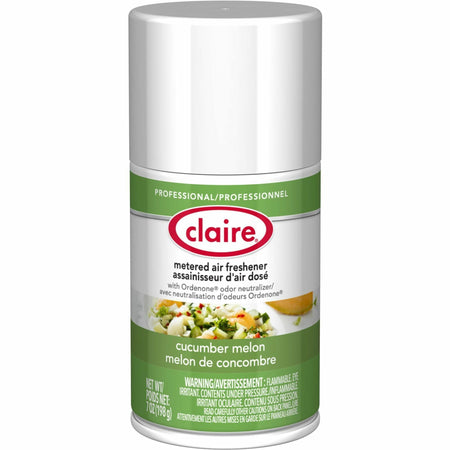 Claire Metered Air Freshener with Ordenone - Aerosol - 6000 ftÔøΩ - 7 fl oz (0.2 quart) - Cucumber Melon - 30 Day - Odor Neutralizer - 12 / Carton