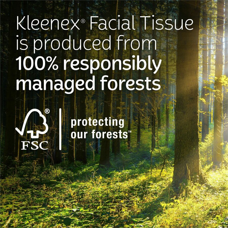 Kimberly-Clark Professional Trusted Care Tissues - 2 Ply - White - Wood PulpBox - 160/Box - 24 / Carton