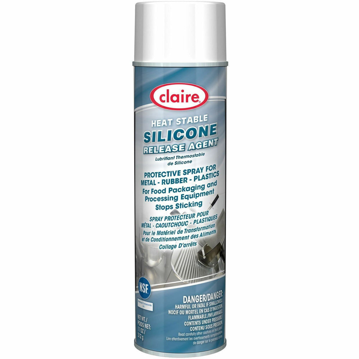 Claire Heat Stable Silicone Release Agent - 11 fl oz (0.3 quart) - Mild Petroleum Scent - Water Repellent, Non-staining, Wax-free, Water Proof, Anti-corrosive, Non-sticky - 1 Each