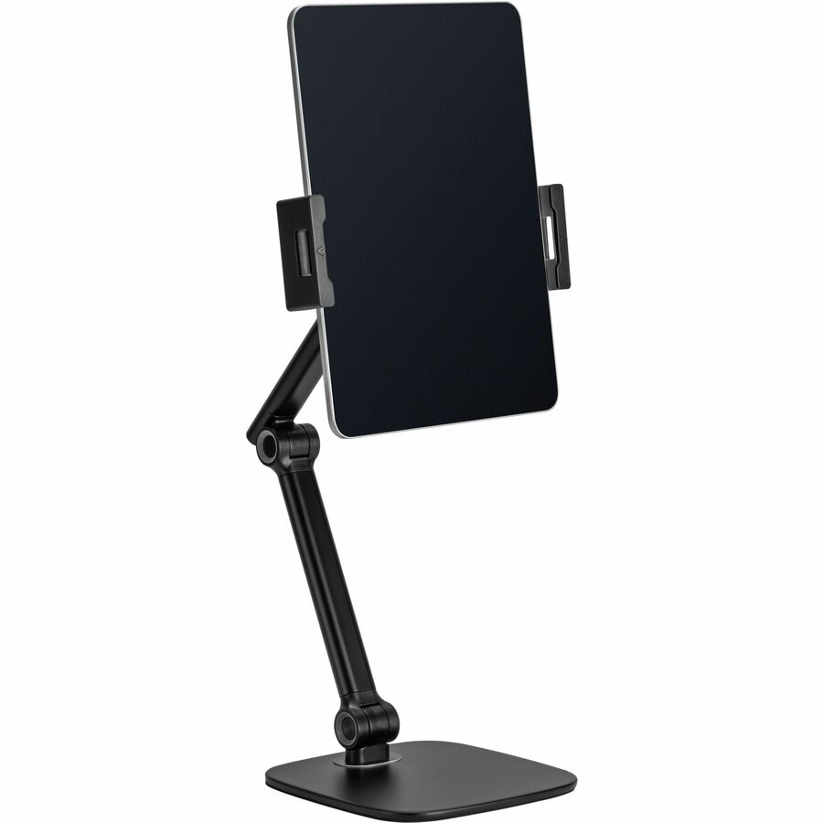 Kantek Adjustable Universal Tablet/Phone Desktop Stand - Up to 12.90" Screen Support - Desktop - Aluminum, Steel, Plastic - Black