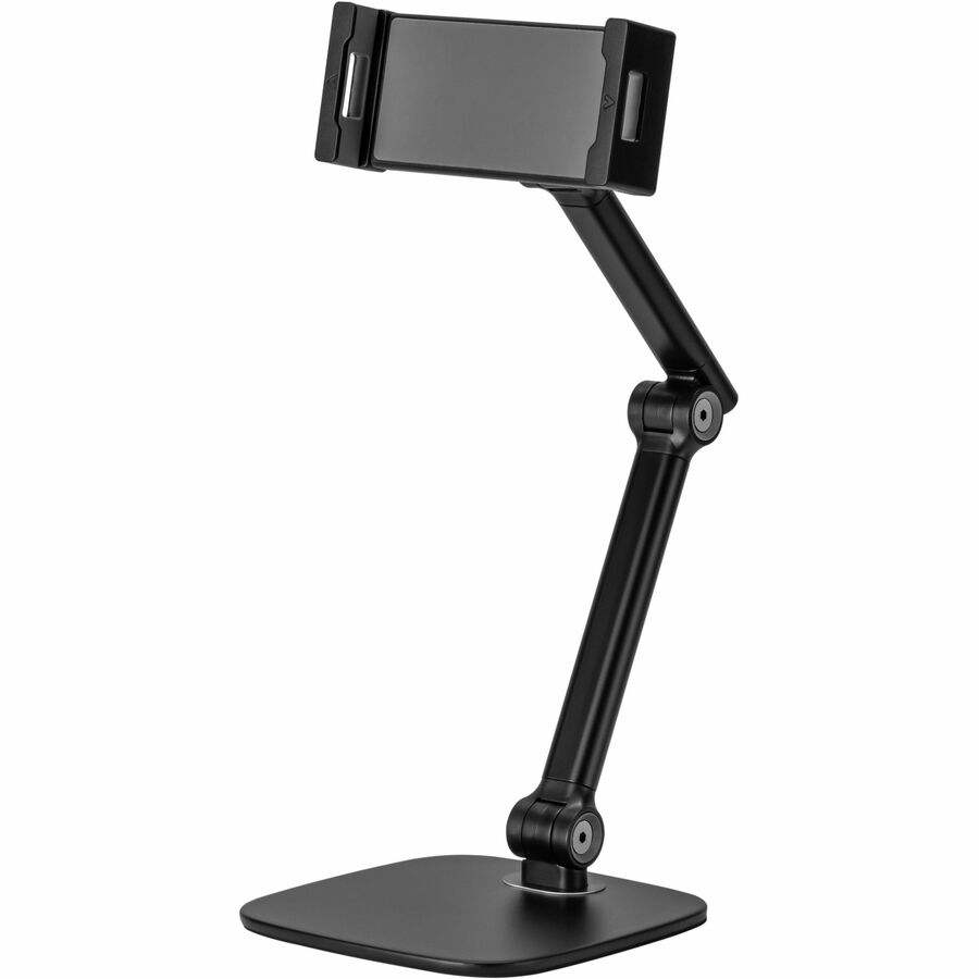 Kantek Adjustable Universal Tablet/Phone Desktop Stand - Up to 12.90" Screen Support - Desktop - Aluminum, Steel, Plastic - Black