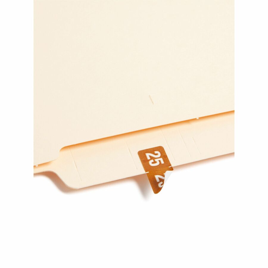 Smead ETS Color-Coded Year Labels - 1/2" Height x 1" Width - Brown - 250 / Pack