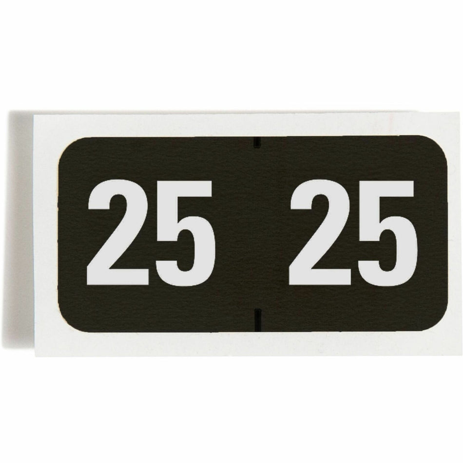 Smead ETYJ Color-Coded Year Labels - 25 - 3/4" Height x 1 1/2" Width - Black - 500 / Roll