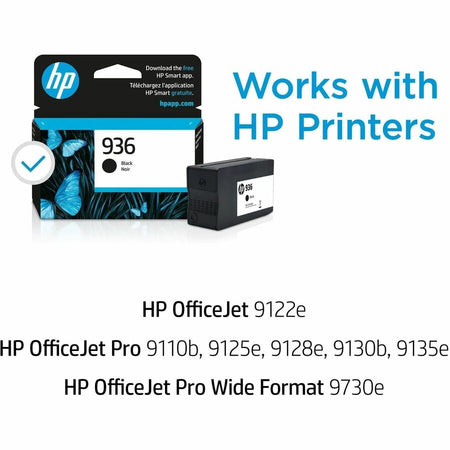 HP 936 Original Inkjet Ink Cartridge - Black - 1 Each - Alternate-Image6