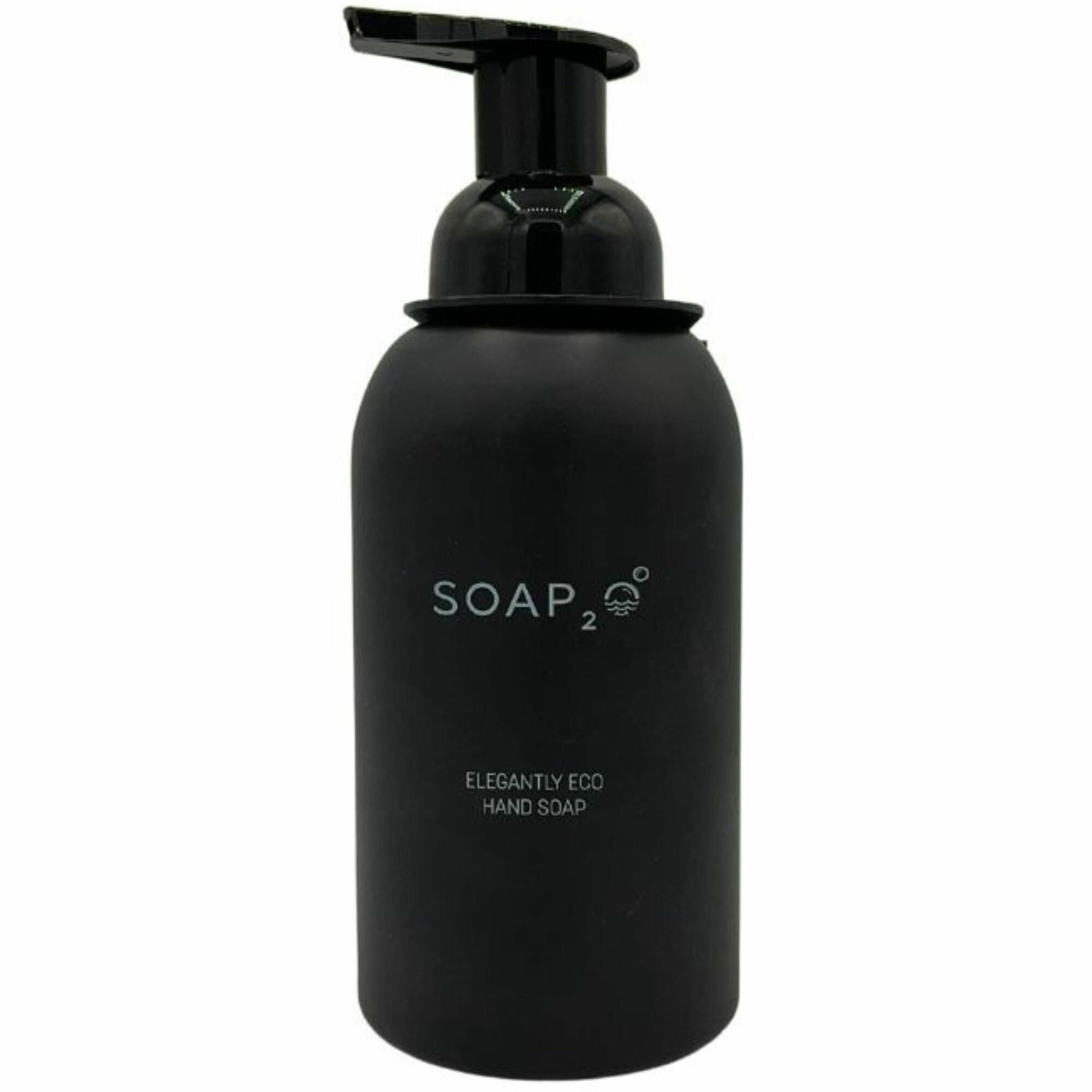SOAP2O Ceramic Soap Bottle - 11.83 fl oz Eco-friendly Dispenser - Black - Hand Soaps/Cleaners