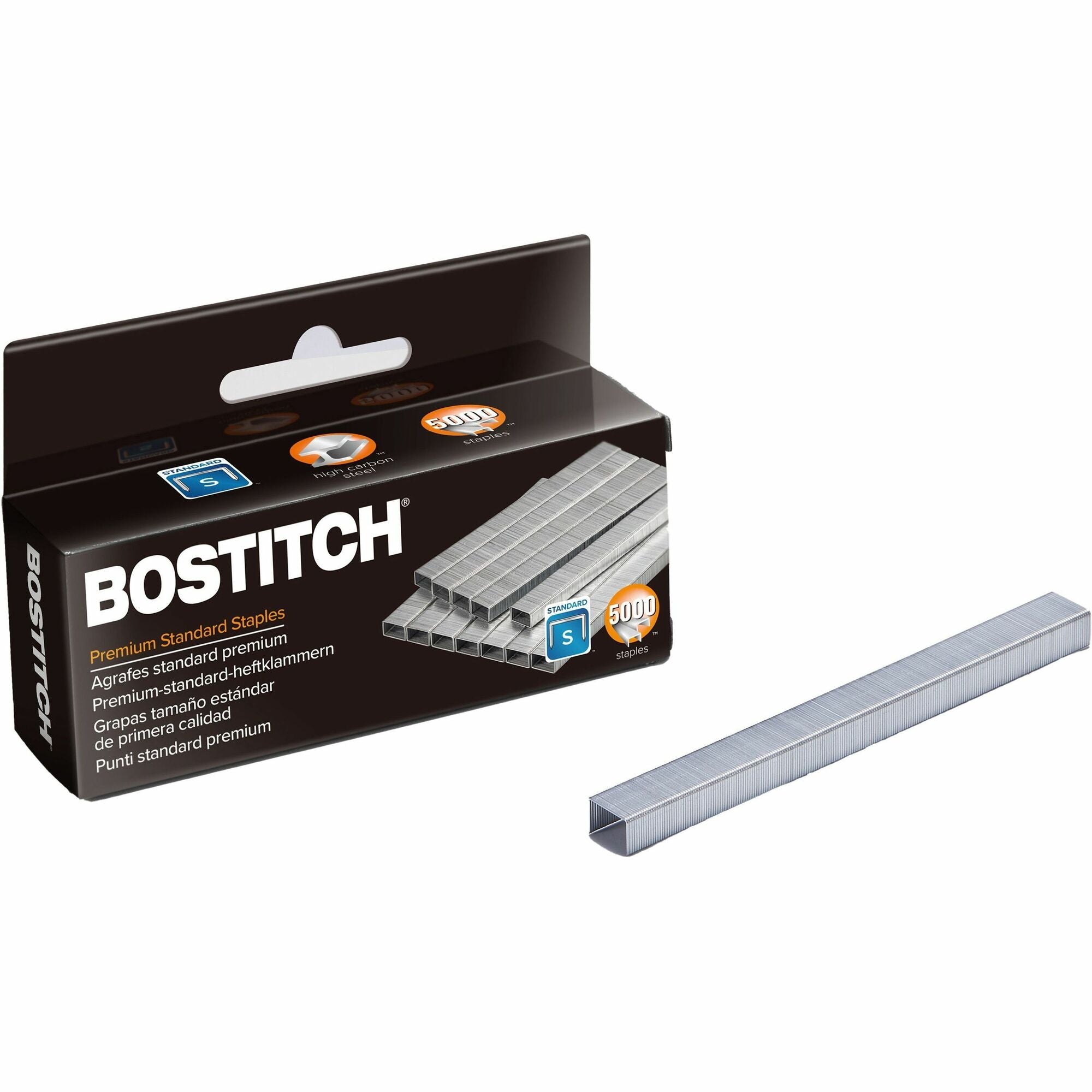 Bostitch Accentra PaperPro Full Strip Standard Staples - Standard - 1/4" - 1/4" Leg - 1/2" Crown - Silver - 210 Per Strip - 5000 / Box