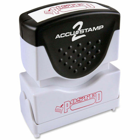 Cosco Accustamp 2 Shutter Stamp - Message Stamp - POSTED - 1.63" Impression Width x 0.50" Impression Length - 20000 Impression(s) - Red - Rubber, Plastic - 1 Each