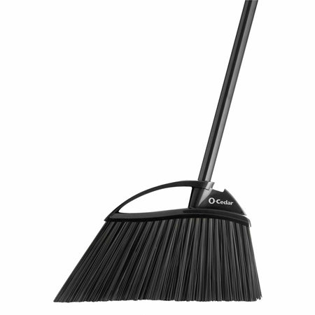 O-Cedar PowerCorner Outdoor Broom - Black, Gray - 1 Each