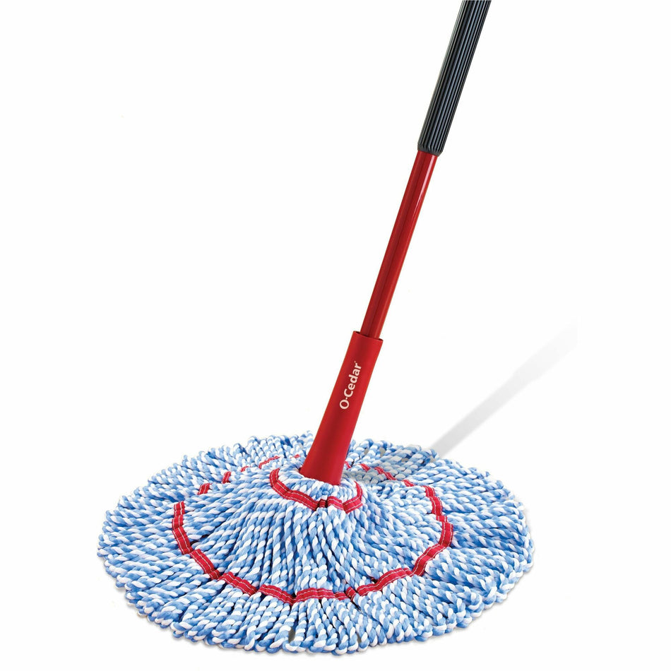 O-Cedar MicroTwist MAX Microfiber Mop - MicroFiber Head - Absorbent, Reusable, Machine Washable, Easy to Use, Comfortable Grip, Refillable - Multi - 1 Each