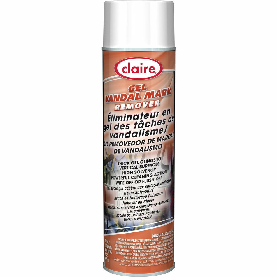 Claire Gel Vandal Mark Remover - 15 oz (0.94 lb) - Easy to Use - Knockout Orange - 1 Each