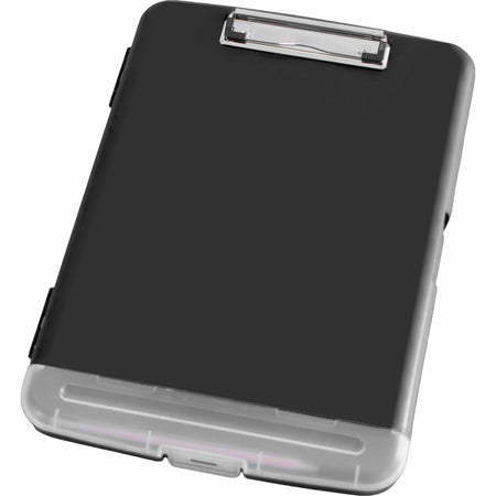 Business Source Storage Clipboard - Storage for 160 Sheet - Plastic - Black - 1 Each