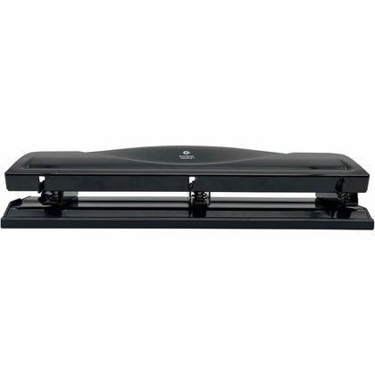 Business Source 3-Hole Punch: 10-Sheet Capacity 1/4’’ Round Punch - Black - Paper Punches