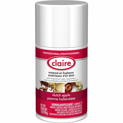 Claire Metered Air Freshener with Ordenone - Aerosol - 6000 ftÔøΩ - 7 fl oz (0.2 quart) - Dutch Apple - 30 Day - Odor Neutralizer - 1 Each