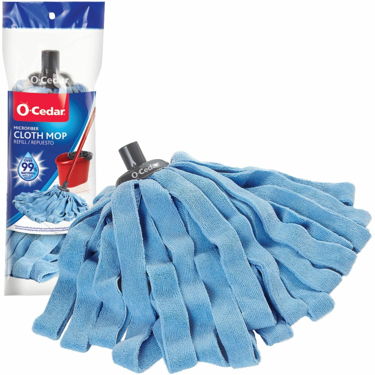 O-Cedar Microfiber Cloth Mop Refill - MicroFiber - Blue - 1 Each