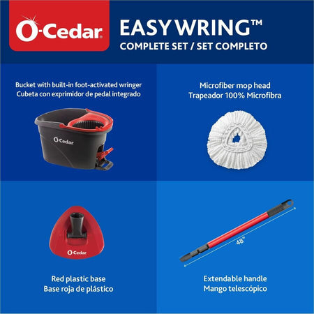O-Cedar EasyWring Spin Mop & Bucket System - Alternate-Image1