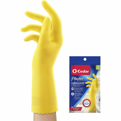 O-Cedar Playtex Handsaver Gloves: Small Size Yellow Chemical Protection - General Purpose Gloves