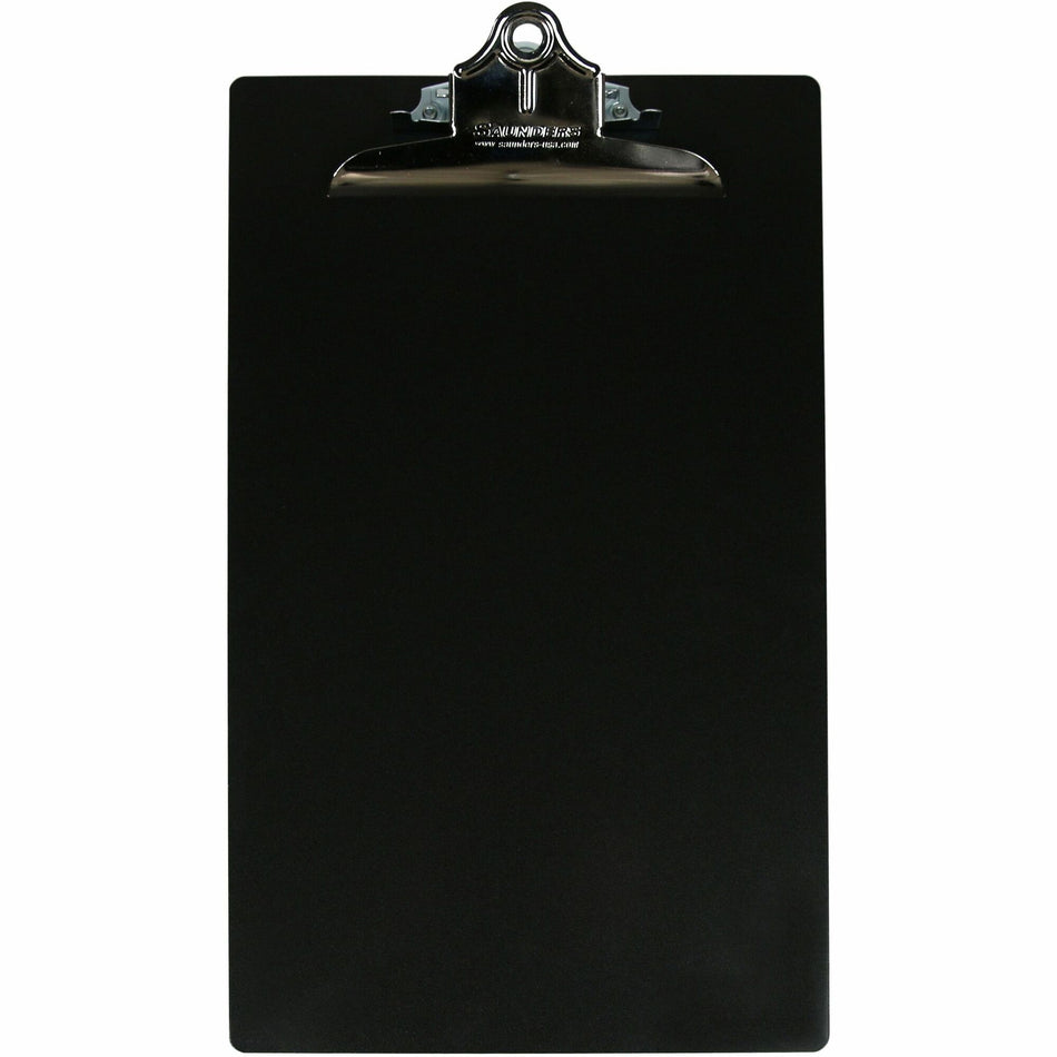 Saunders Smooth Aluminum Clipboard - Storage for Paper - 8 1/2" x 14" Sheet Size - Aluminum - Black - 1 Each
