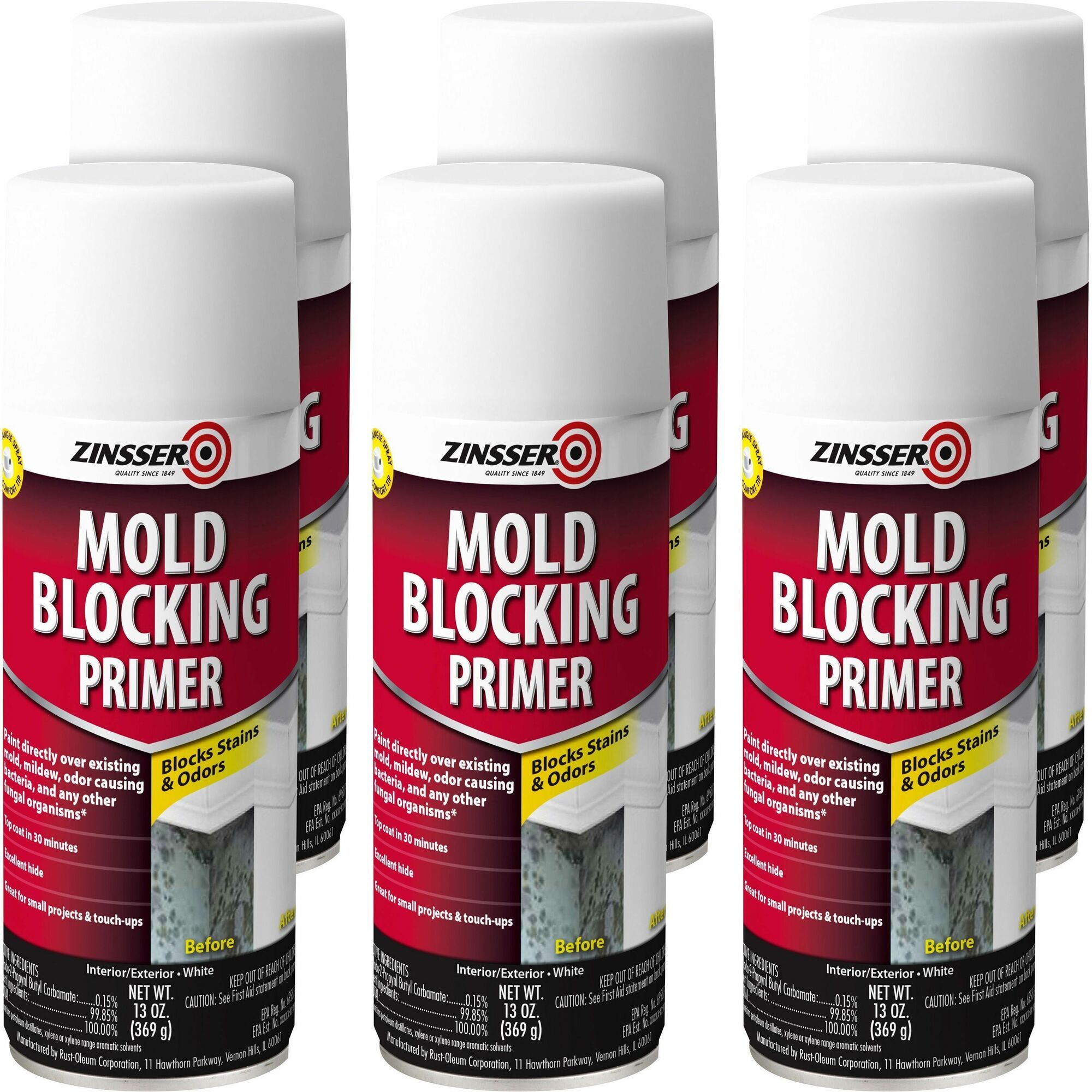 Zinsser Mold Killing Primer - White - 6 / Carton