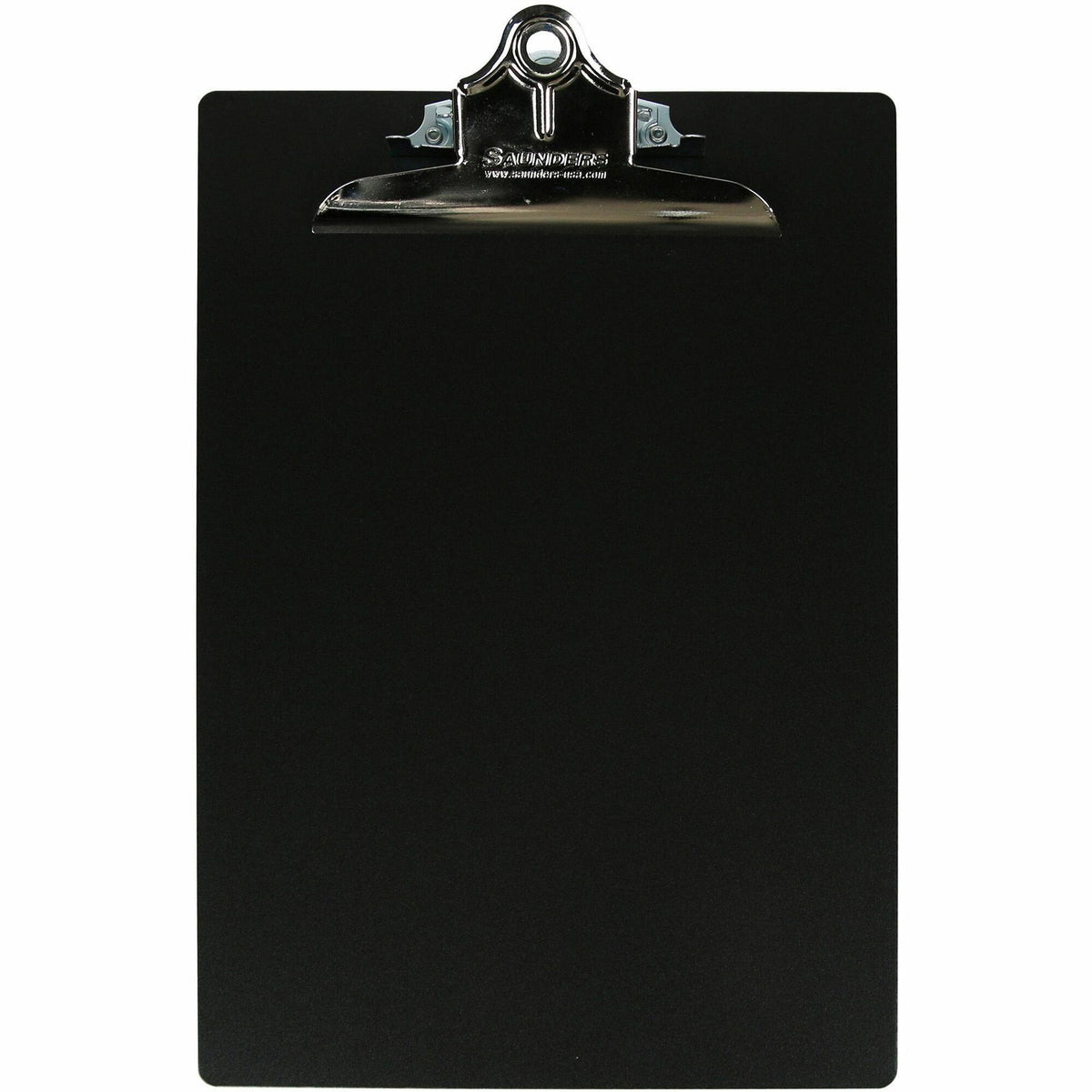 Saunders Smooth Aluminum Clipboard - Storage for Paper - 8 1/2" x 11" Sheet Size - Aluminum - Black - 1 Each