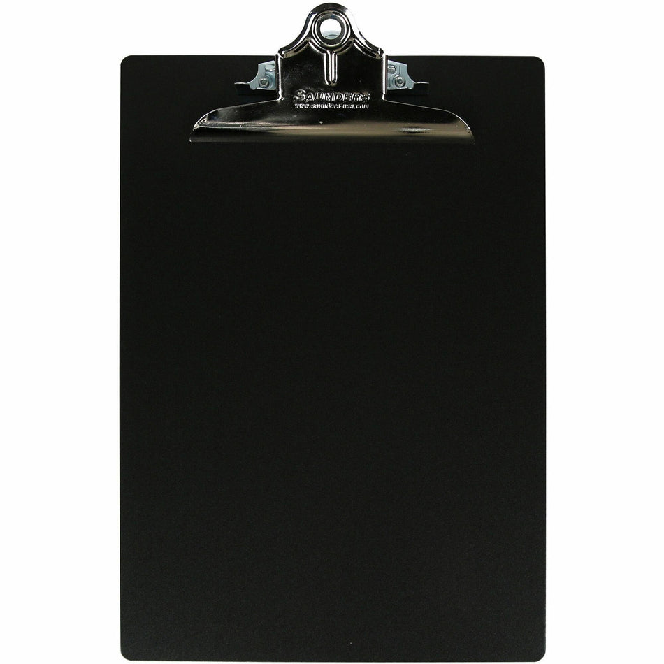 Saunders Smooth Aluminum Clipboard - Storage for Paper - 8 1/2" x 11" Sheet Size - Aluminum - Black - 1 Each