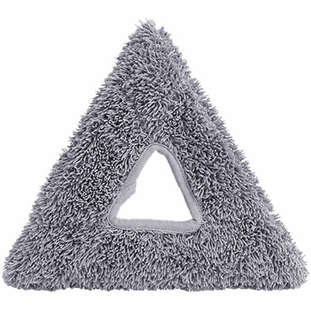 Unger Stingray Glass Washing Pads - Triangle - Washing, Glass, Cleaning - Dirt Remover, Grime Remover - MicroFiber - Gray - 5 / Carton