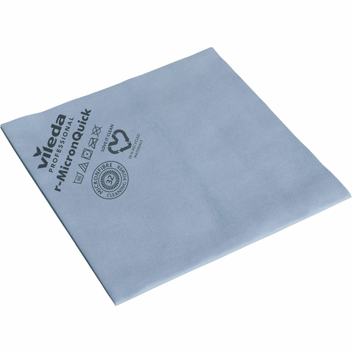 Vileda Professional MicronQuick Microfiber Cloths - 15.75" Length x 14.96" Width - Streak-free, Hygienic, Durable, Washable, Lint-free, Absorbent, PVC Free, Solvent-free - Blue - 5 / Pack