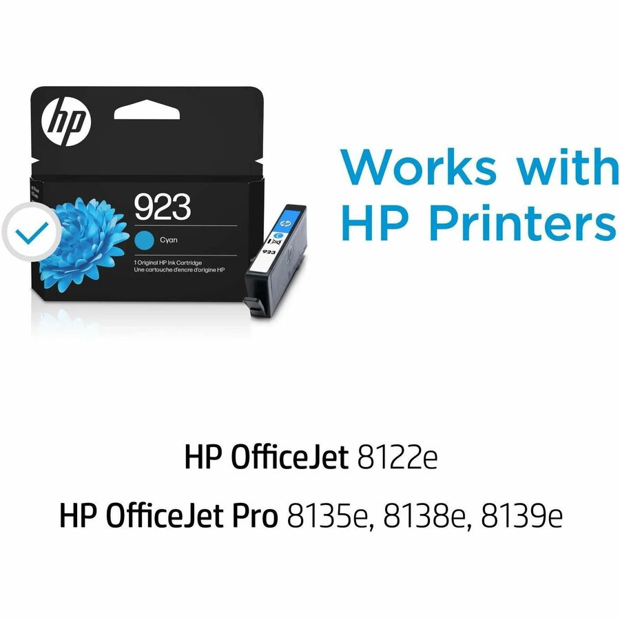 HP 923 Original Inkjet Ink Cartridge - Cyan - 1 Each - Alternate-Image8