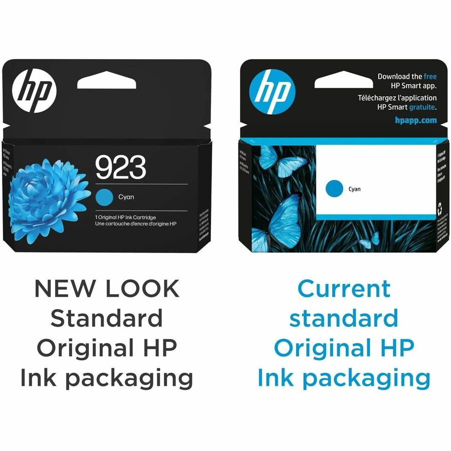 HP 923 Original Inkjet Ink Cartridge - Cyan - 1 Each - Alternate-Image1