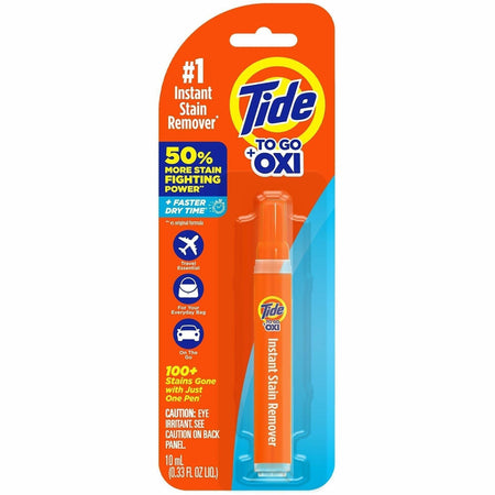 Tide To Go Stain Remover Pen - 0.34 oz (0.02 lb) - Phosphate-free, Machine Washable, Bleach-free - Orange - 1 Each