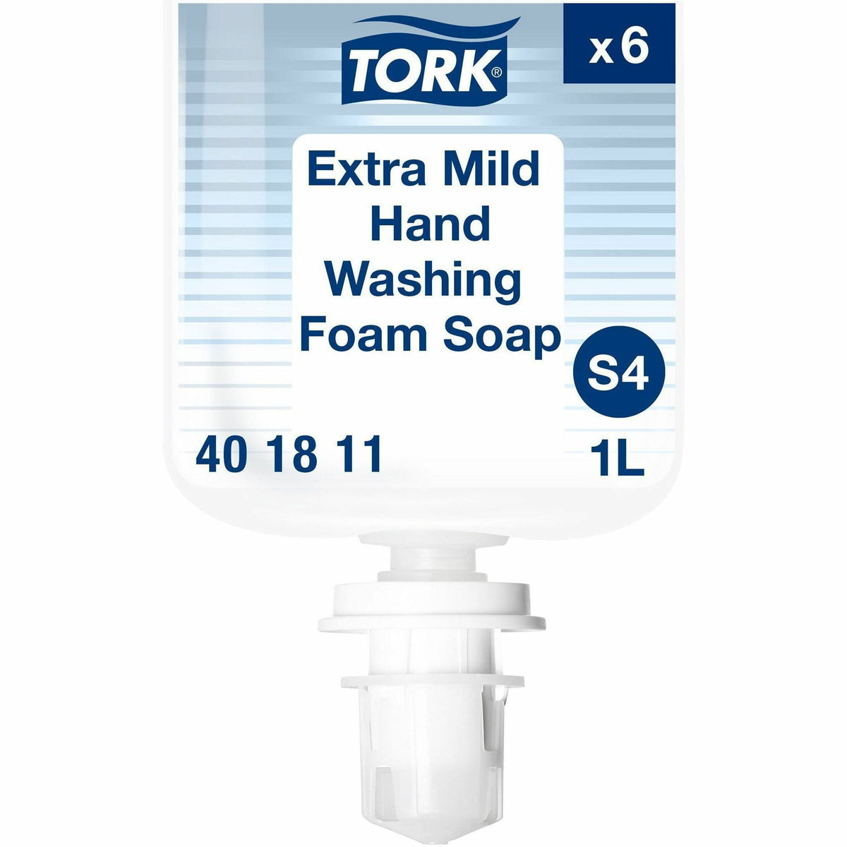 TORK Extra Mild Hand Washing Foam Soap - 1.06 quart - Hand, Skin - Moisturizing - Clear - Fragrance-free, Dye-free, Color-free, Hygienic, Paraben-free, Phthalate-free, Refillable - 6 / Carton