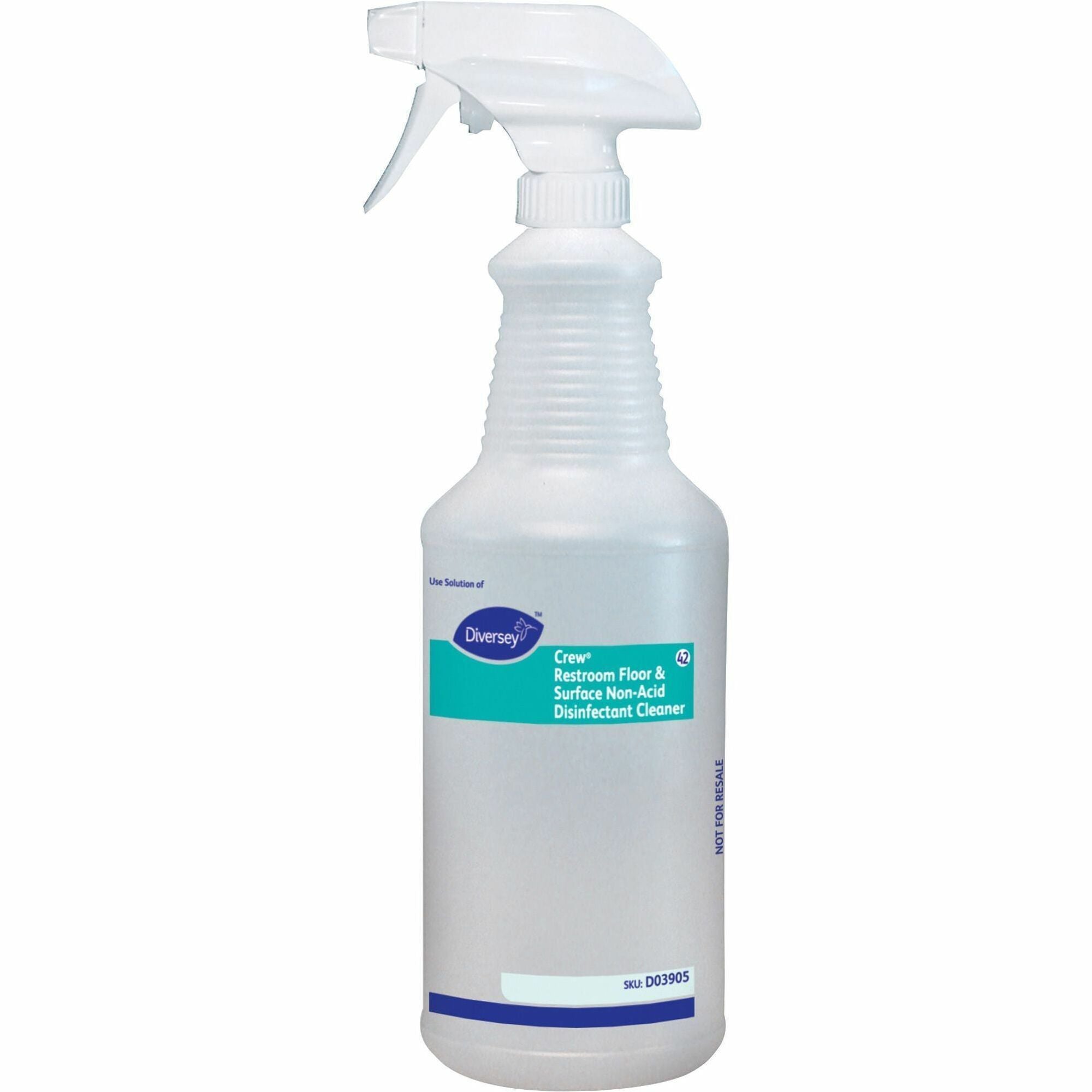 Diversey Empty Spray Bottle for Cleaner - Suitable For Restroom, Floor - Easy to Use, Labeled - Clear - 1 Each