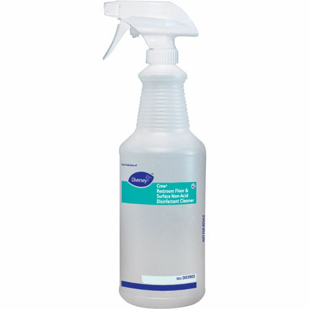 Diversey Empty Spray Bottle for Cleaner - Suitable For Restroom, Floor - Easy to Use, Labeled - Clear - 1 Each
