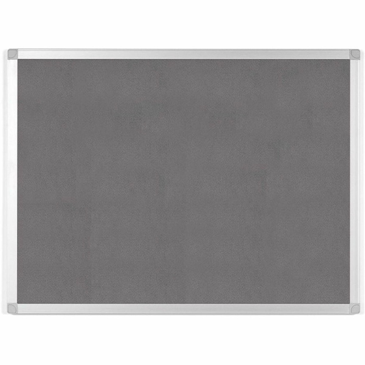 MasterVision Ayda Fabric Bulletin Board - Gray Fabric, Felt Surface - Self-healing, Sleek Style - Aluminum Frame - 18" Height x 24" Width - 1 Each