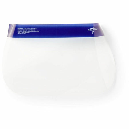 Medline Disposable Full-Length Face Shields - Fog, Splash Protection - Foam, Elastic - Disposable, Lightweight, Anti-fog, Latex-free - 24/Box - 4 / Carton